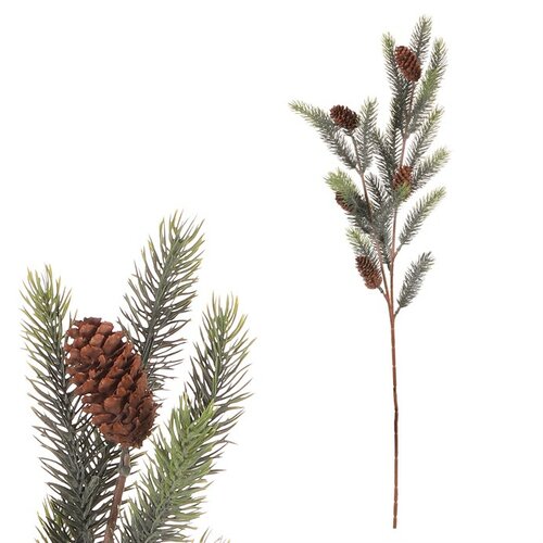 Umelá smreková vetva so šiškami