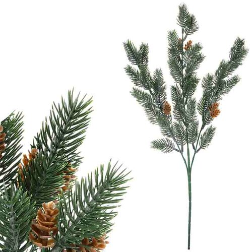 Umelá vetvička s ihličím a šiškami