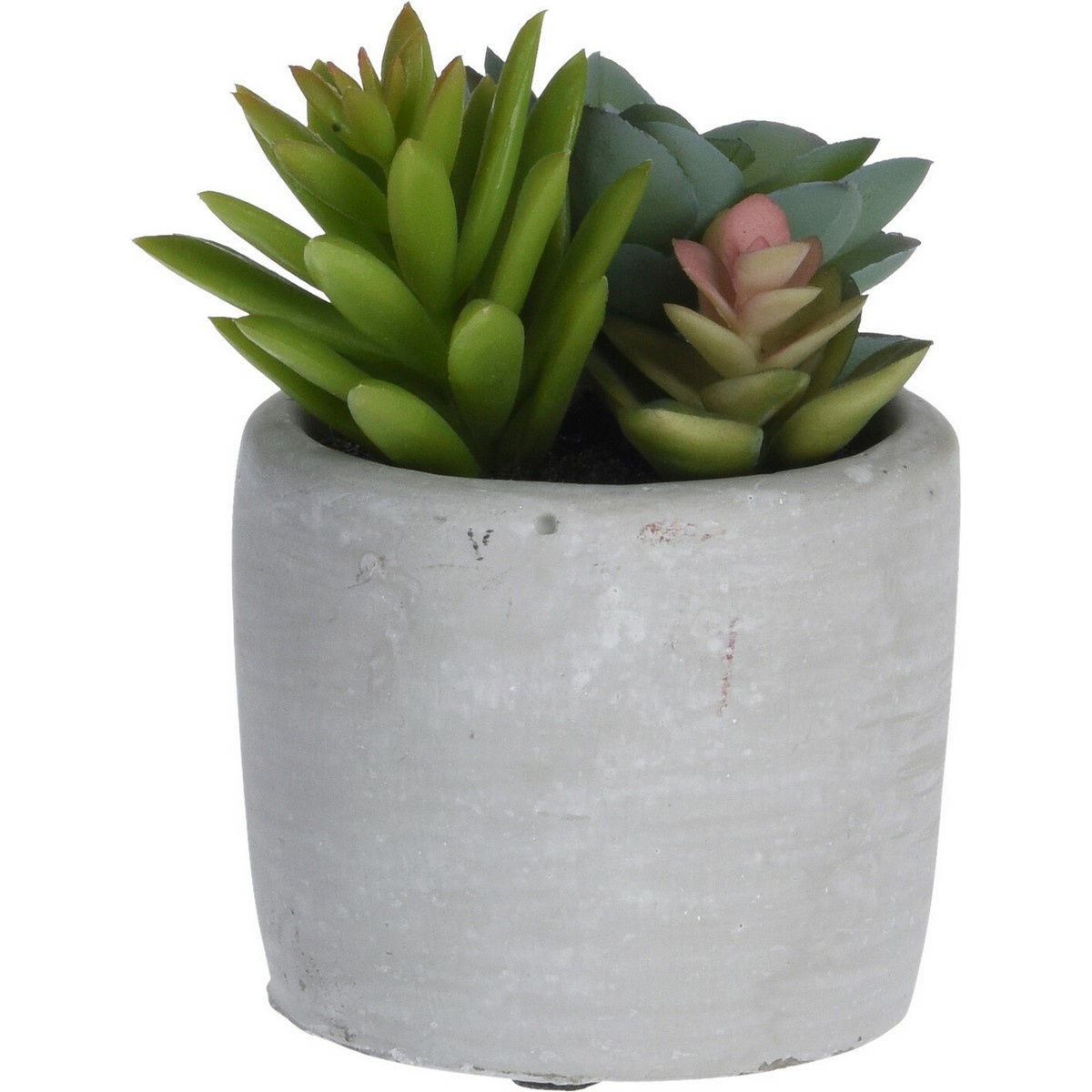 Umelé sukulenty v betónovom kvetináči Umelé sukulenty v betónovom kvetináči