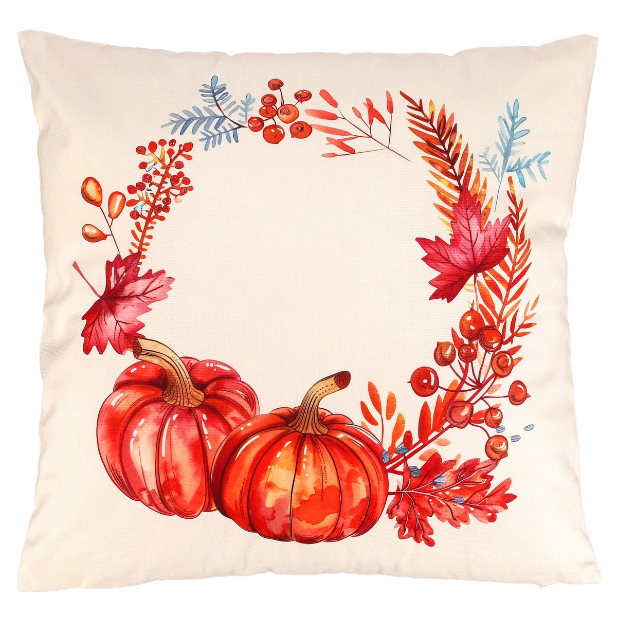Vankúš s výplňou Tekvica a lístie zamatový