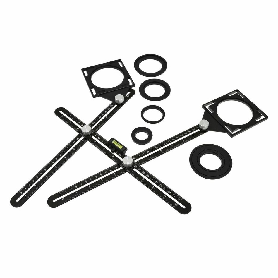 Viacúčelové dvoj-dielne skladacie pravítko Viacúčelové dvoj-dielne skladacie pravítko