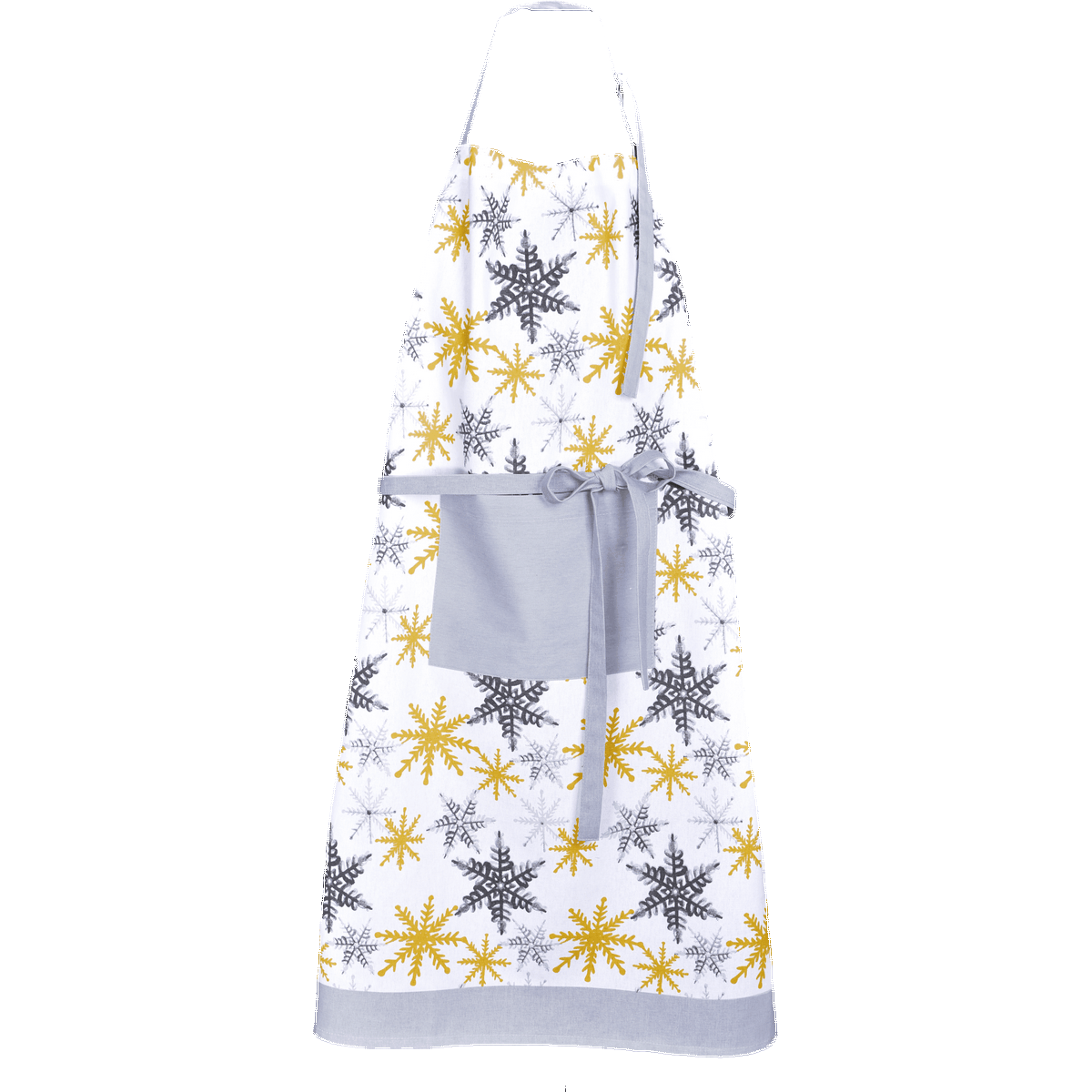 Forbyt Vianočná Kuchynská zástera Vločky sivá/zlatá Forbyt Vianočná Kuchynská zástera Vločky sivá/zlatá