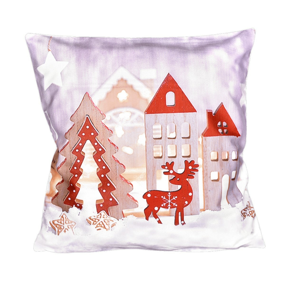 Forbyt Vianočná obliečka na vankúšik Dekorácia červená Forbyt Vianočná obliečka na vankúšik Dekorácia červená