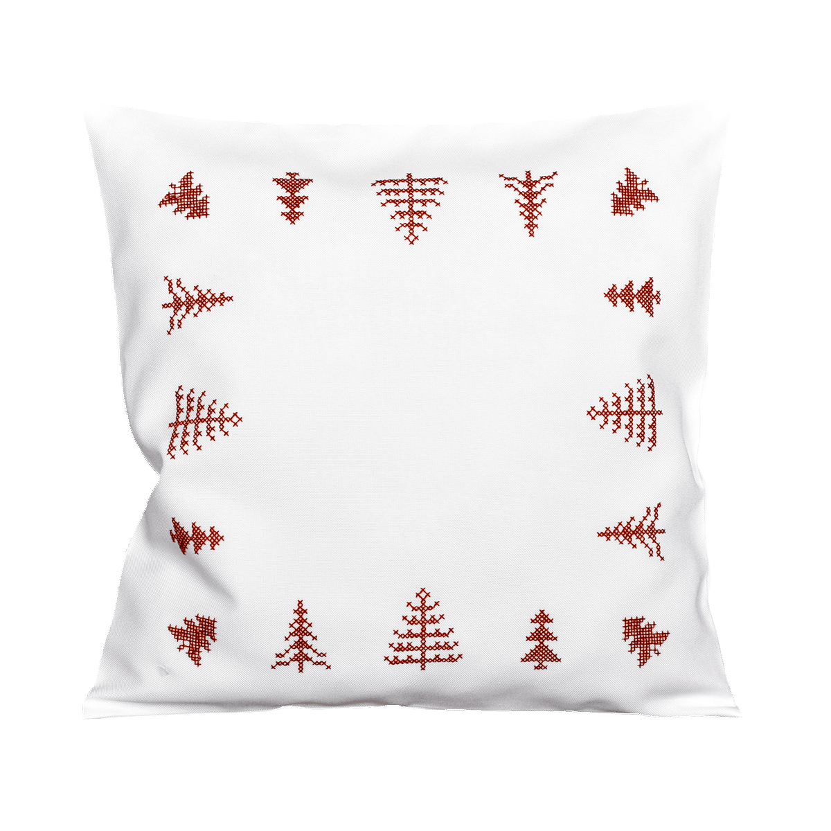 Forbyt Vianočná obliečka na vankúšik Stromčeky biela Forbyt Vianočná obliečka na vankúšik Stromčeky biela