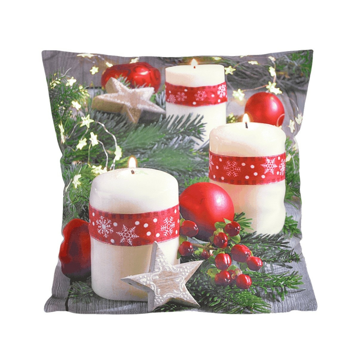 Forbyt Vianočná obliečka na vankúšik Sviečka červená Forbyt Vianočná obliečka na vankúšik Sviečka červená