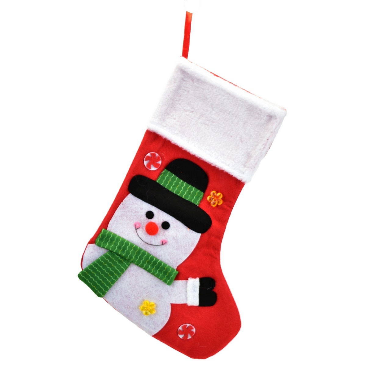 Vianočná topánka z flísu Snehuliak Vianočná topánka z flísu Snehuliak
