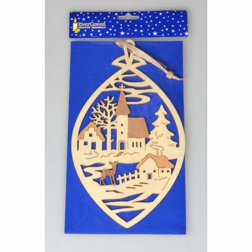 Vianočná závesná dekorácia Zimná dedinka Vianočná závesná dekorácia Zimná dedinka