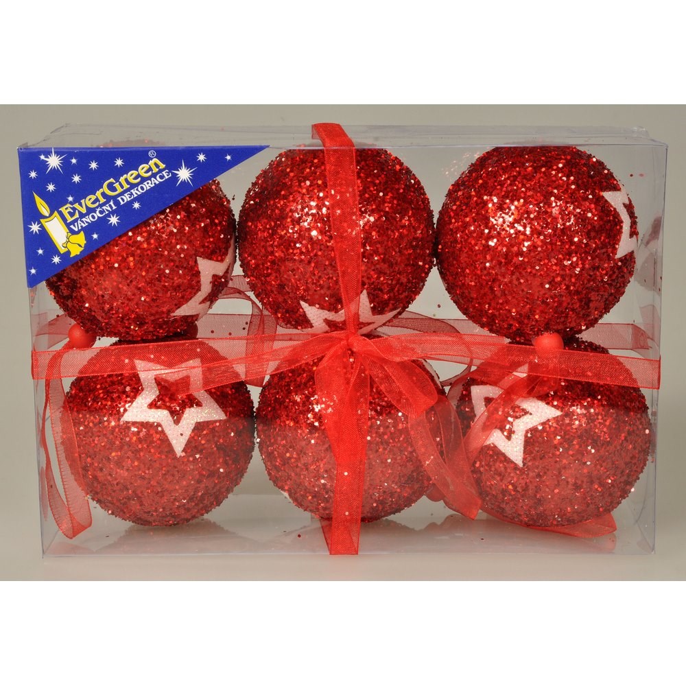Vianočné gule Stars červená Vianočné gule Stars červená