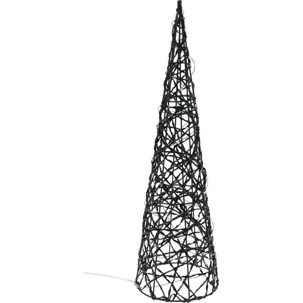 Vianočný LED kužeľ Blackwire čierna