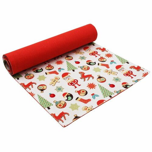 Trade Concept Vianočný behúň Škriatkovia a stromčeky