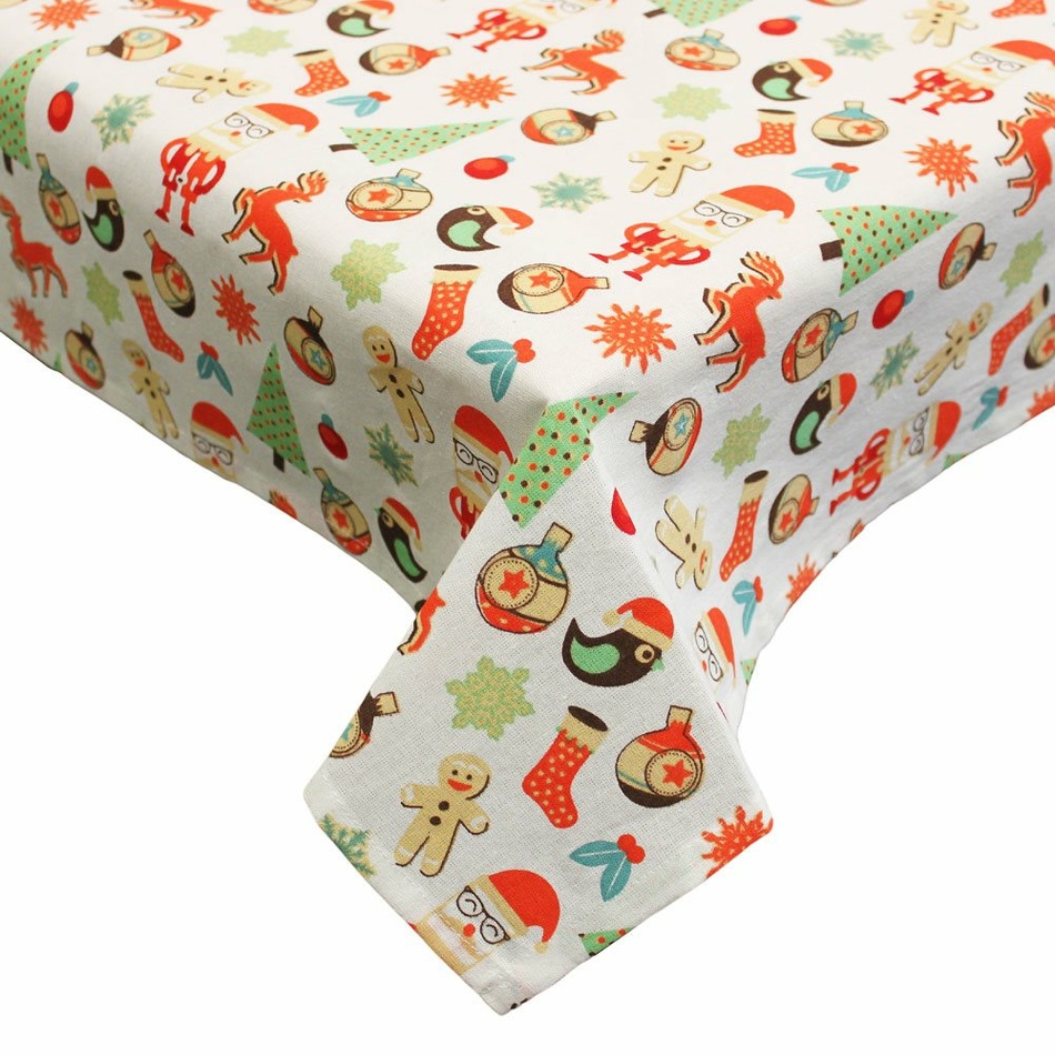 Trade Concept Vianočný obrus Škriatkovia a stromčeky