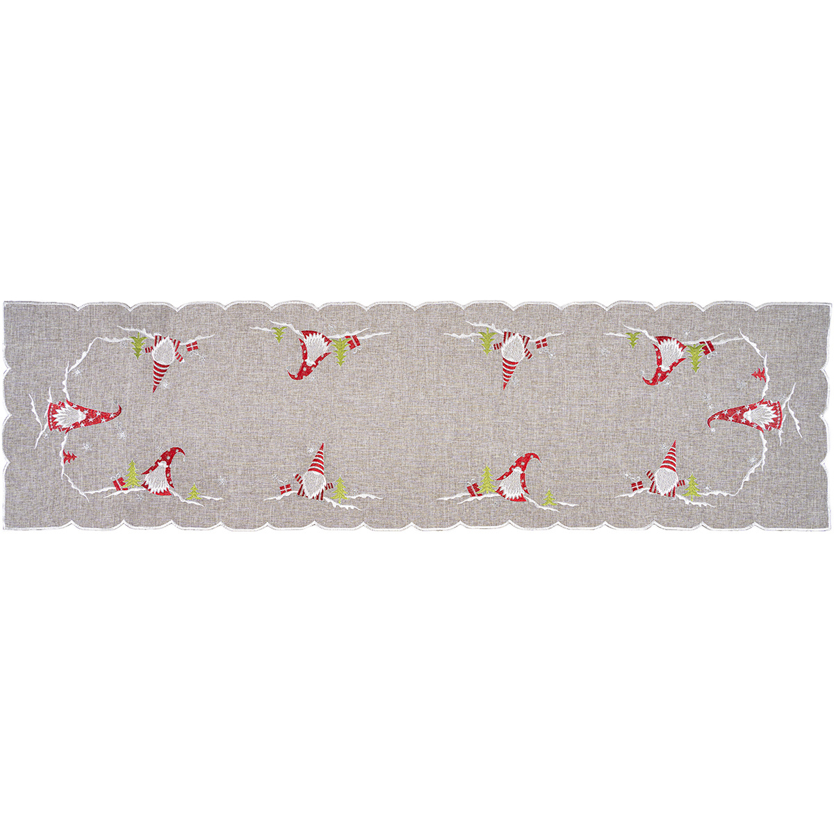 Forbyt Vianočný obrus Škriatkovia sivá