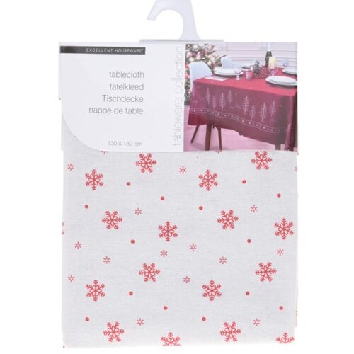 Vianočný obrus Snowflake I biela
