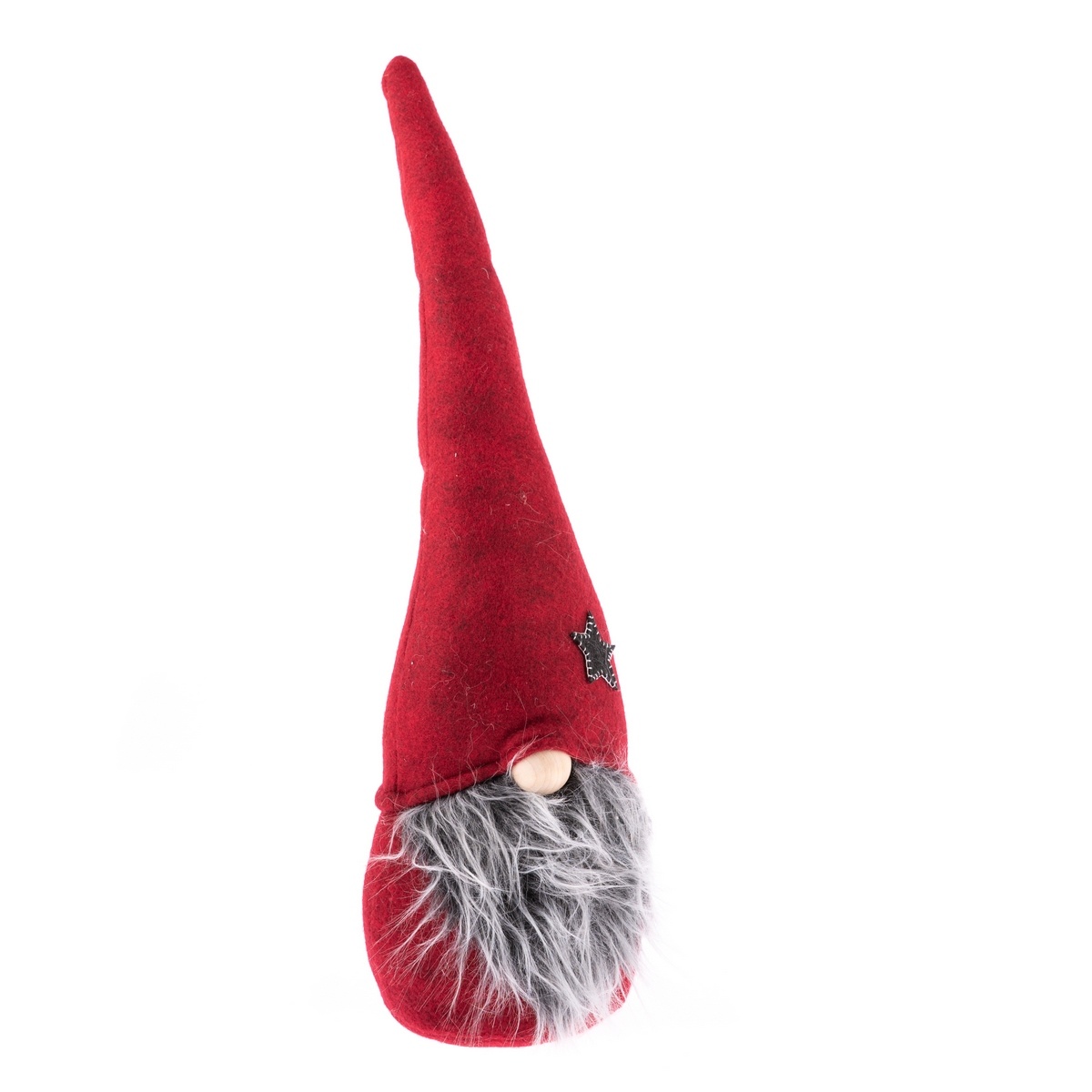 Vianočný textilný trpaslík Rusty červená