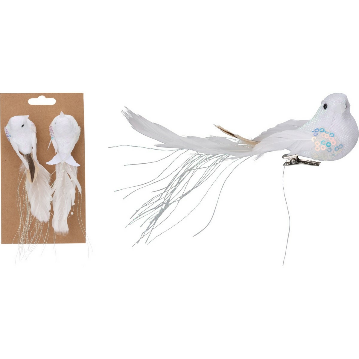 Vtáčik na klipe Pierko sada 2 ks Vtáčik na klipe Pierko sada 2 ks