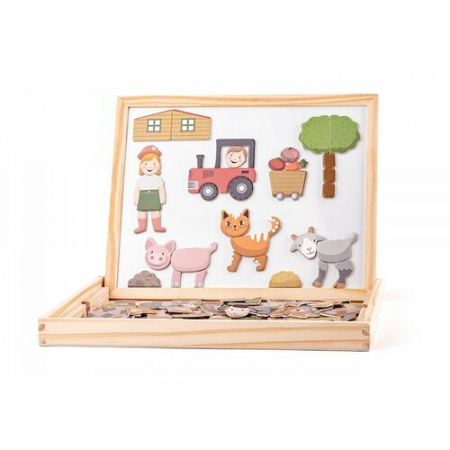 Woody Magnetická obojstranná tabuľka so zvieratkami Woody Magnetická obojstranná tabuľka so zvieratkami