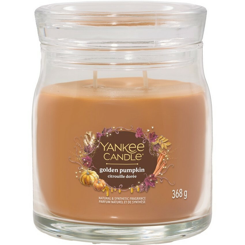 Yankee Candle Signature Golden Pumpkin Strednevoňavá sviečka Yankee Candle Signature Golden Pumpkin Strednevoňavá sviečka