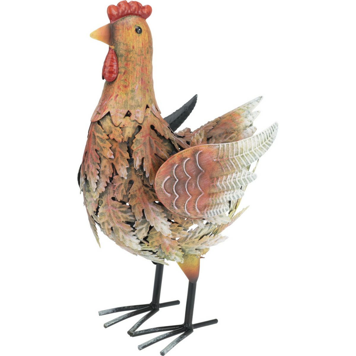 Záhradná kovová dekorácia Sliepka