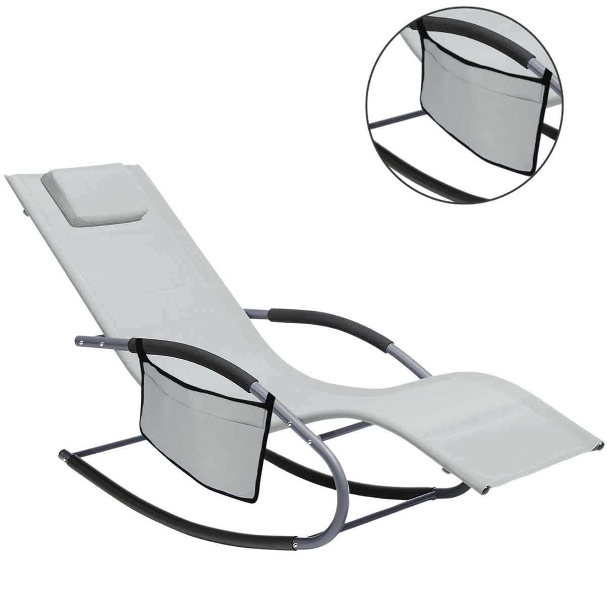 Záhradné hojdacie ležadlo 148 x 63 x 87 cm Záhradné hojdacie ležadlo 148 x 63 x 87 cm