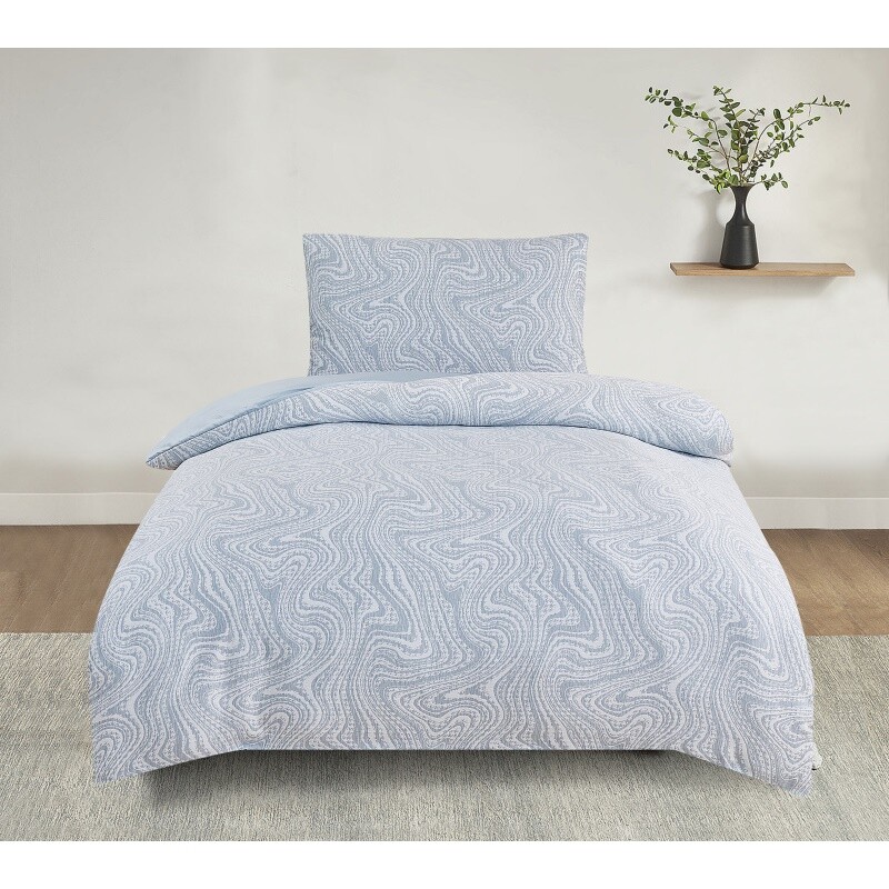 Žakárové povlečení Alabama modrá Žakárové povlečení Alabama modrá