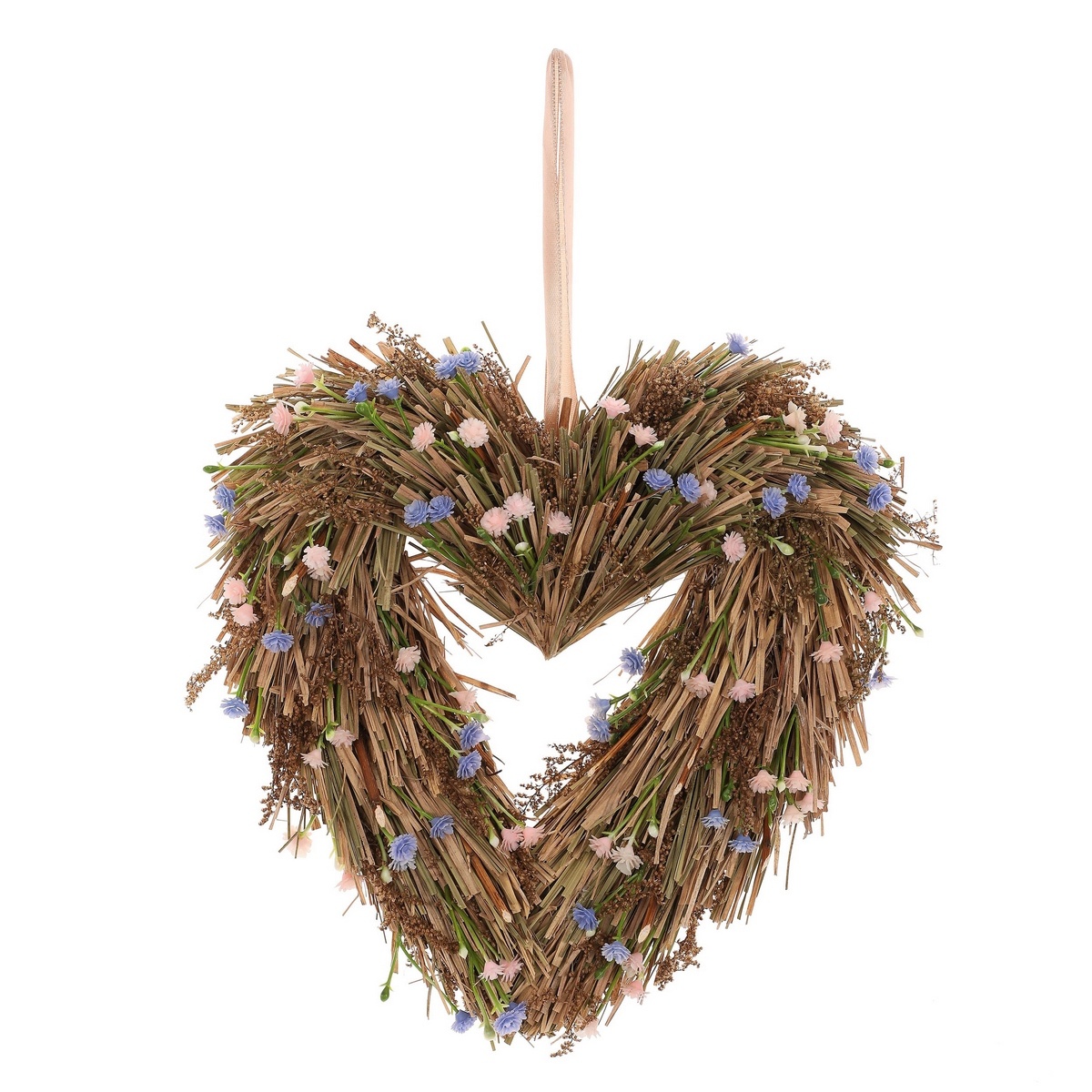 Závesná dekorácia Srdce zo sušených levandulí