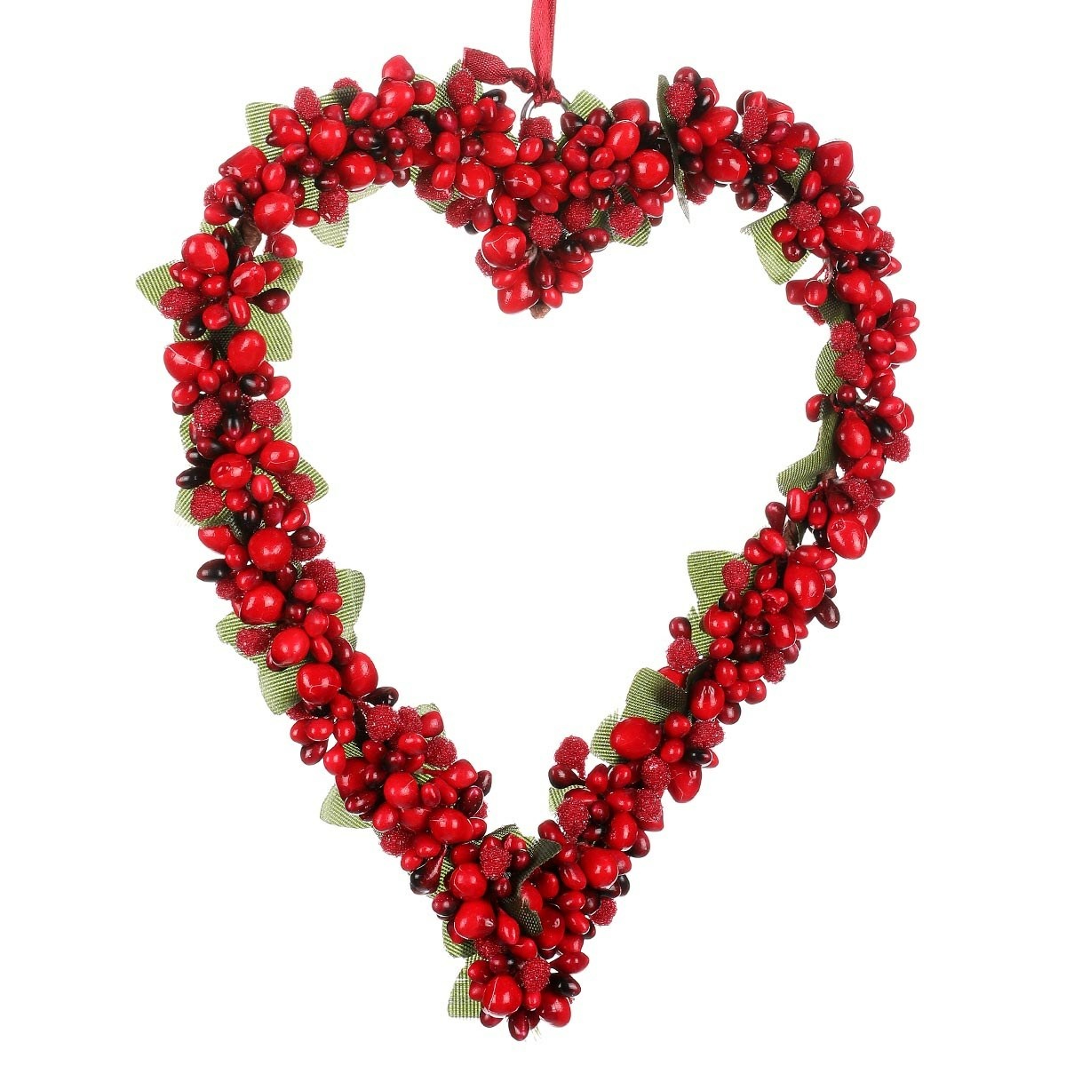 Závesná dekorácia Srdiečko z umelých bobúľ Závesná dekorácia Srdiečko z umelých bobúľ