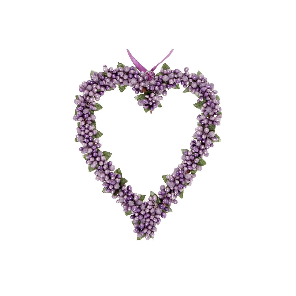 Závesná dekorácia Srdiečko z umelých bobúľ malé Závesná dekorácia Srdiečko z umelých bobúľ malé