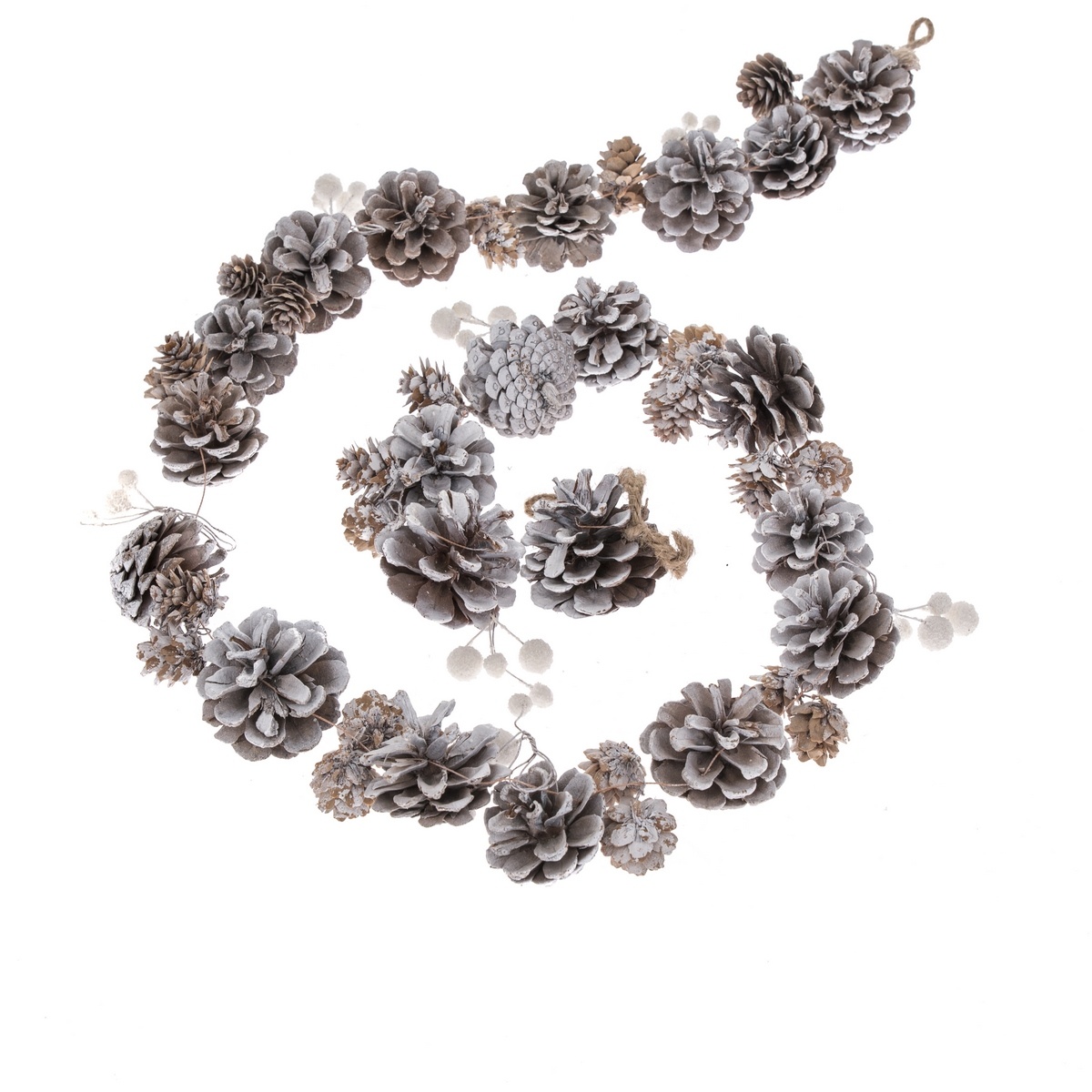 Závesná dekoračná girlanda Šišky