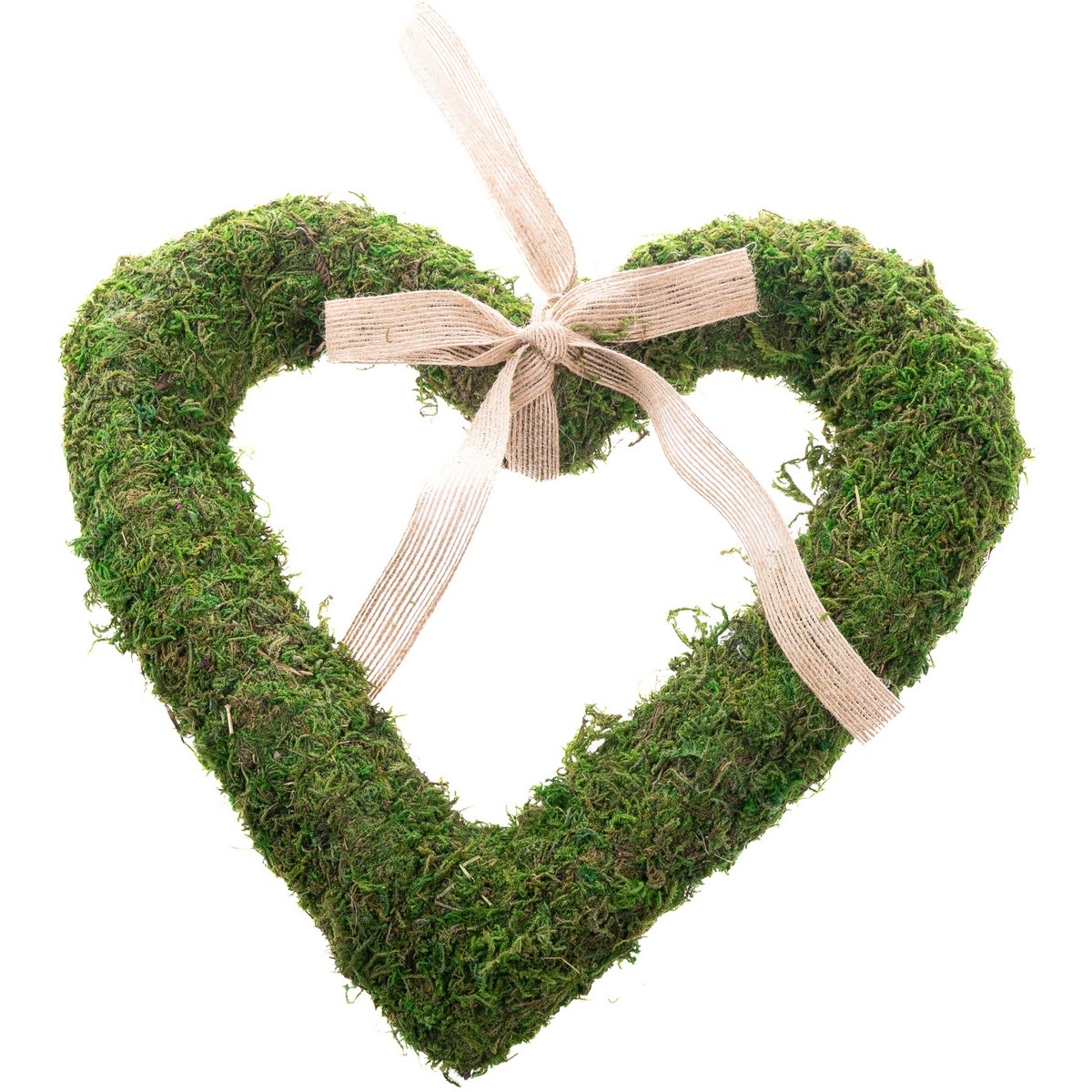 Závesné machové srdce Pink Bow