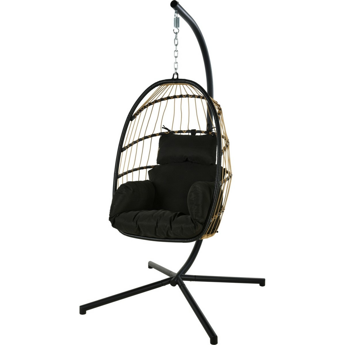 Závesné ratanové kreslo s konštrukciou Menkar Závesné ratanové kreslo s konštrukciou Menkar