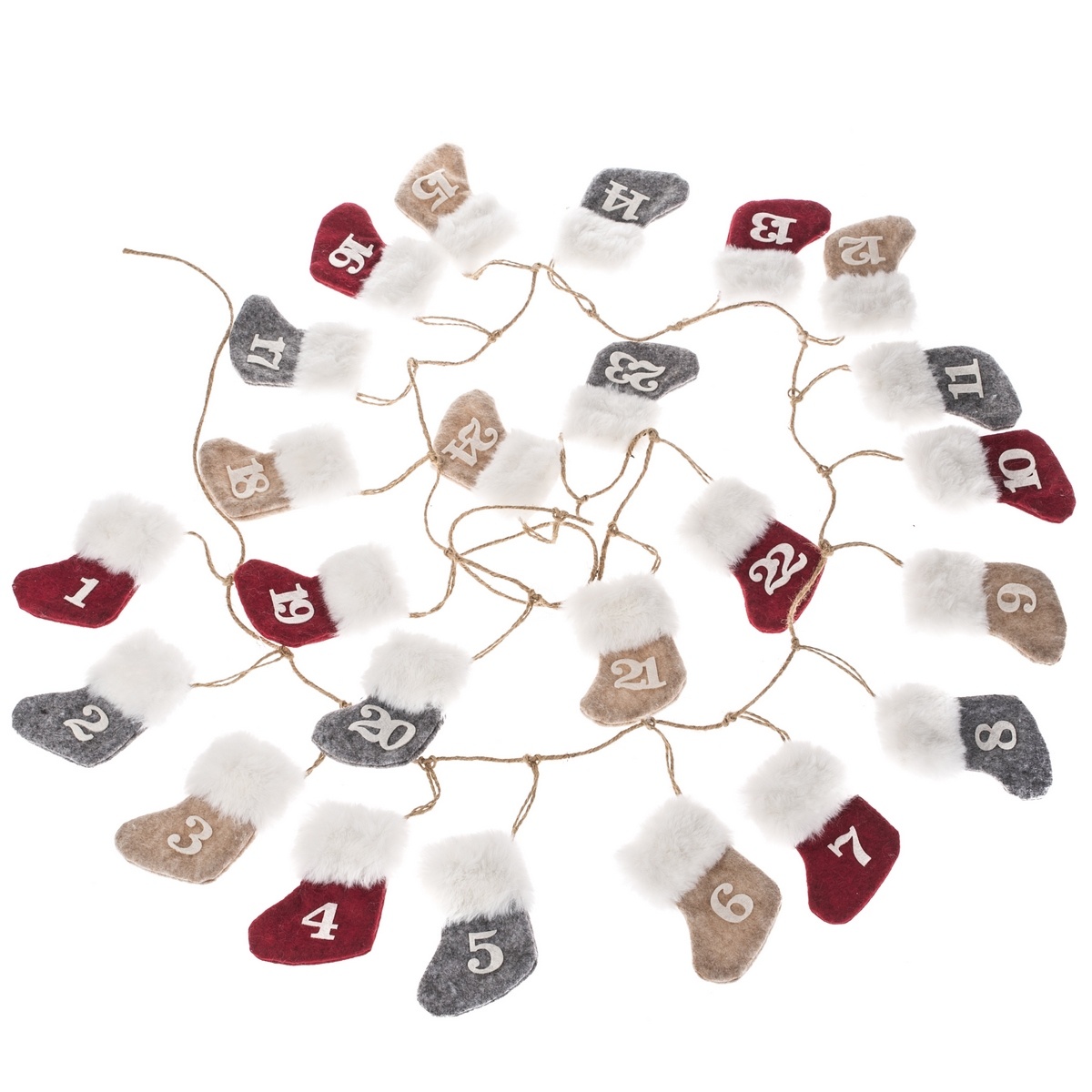 Závesný adventný kalendár Ponožky