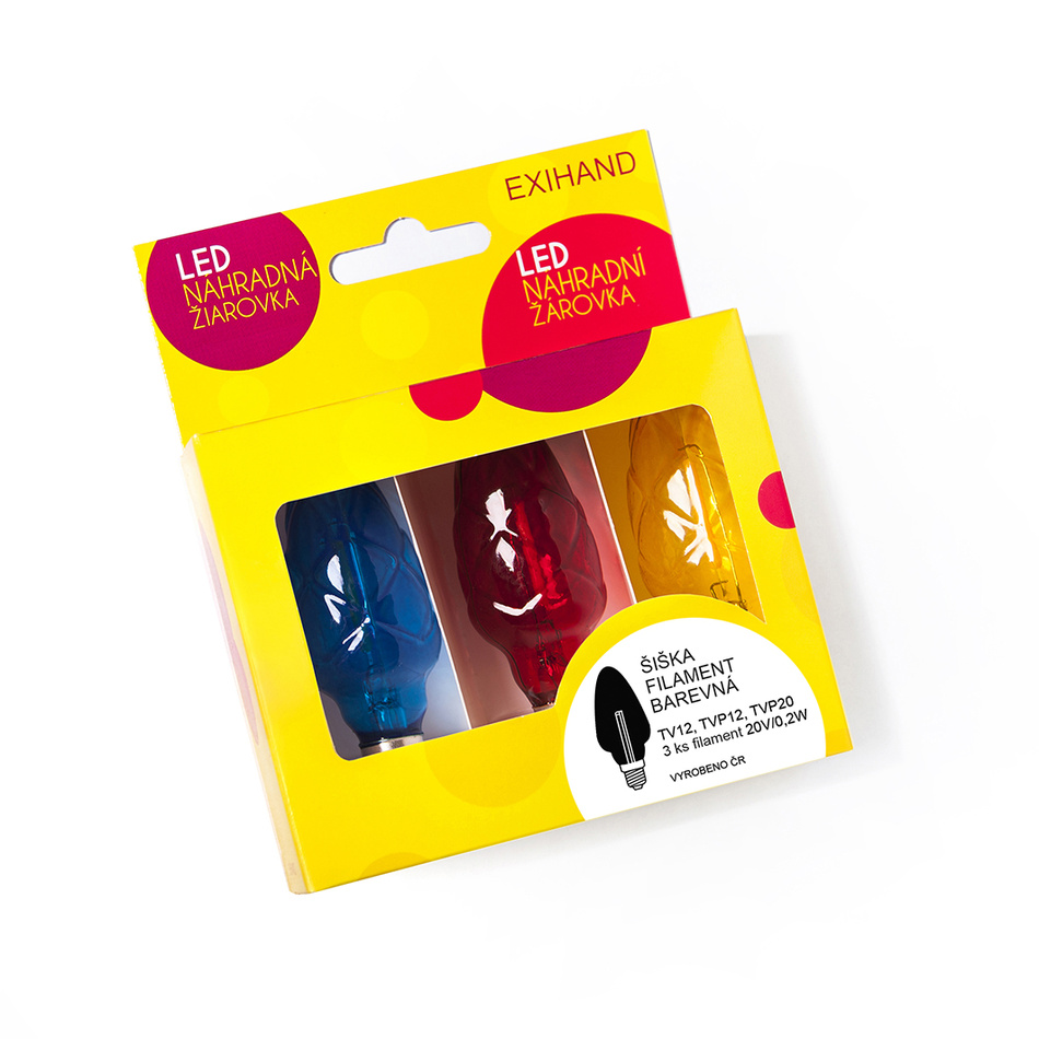 Žiarovky Blister Šiská farebná