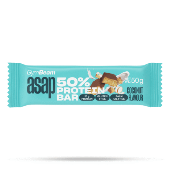 GymBeam ASAP 50% Protein Bar 50 g jahoda