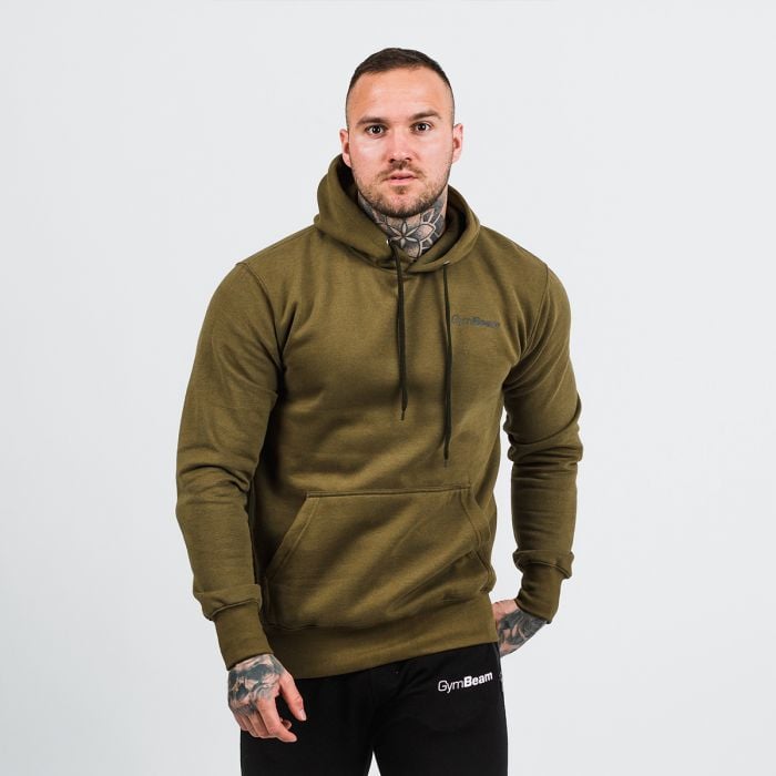 GymBeam Mikina Athlete Military Green Black  XXXL GymBeam Mikina Athlete Military Green Black  XXXL