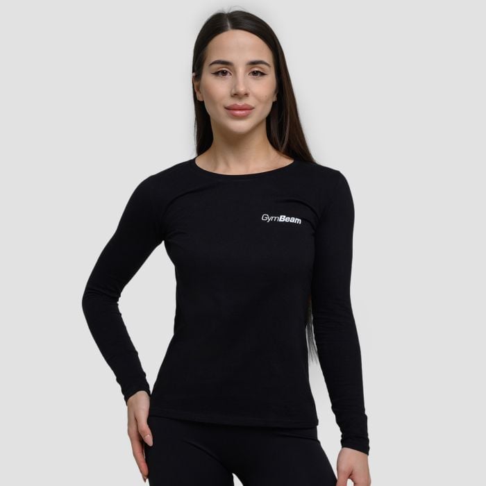 GymBeam Dámske tričko s dlhým rukávom Basic Black XXL GymBeam Dámske tričko s dlhým rukávom Basic Black XXL
