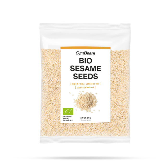 GymBeam BIO Sezamové semienka lúpané 200 g