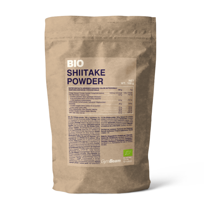 GymBeam Bio Shiitake prášok 100 g