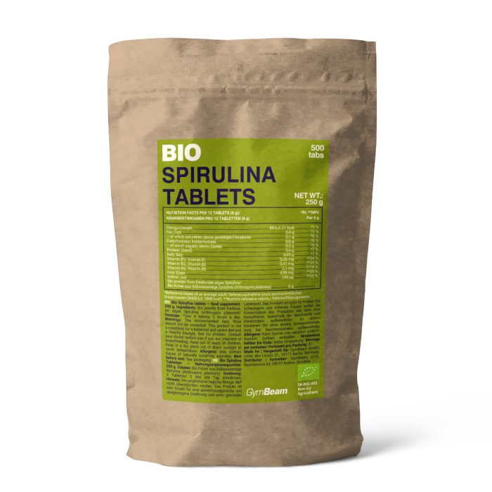 GymBeam BIO Spirulina 500 tab. bez príchute