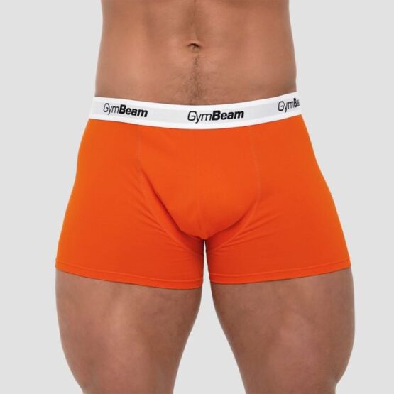 GymBeam Pánske boxerky Essentials 3Pack Orange  XLXL