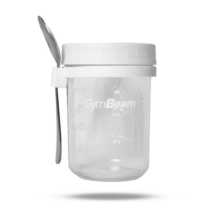 GymBeam Raňajkový pohár White 350 ml