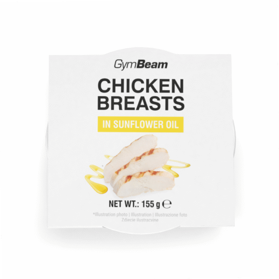 GymBeam Kuracie prsia v slnečnicovom oleji 12 x 155 g
