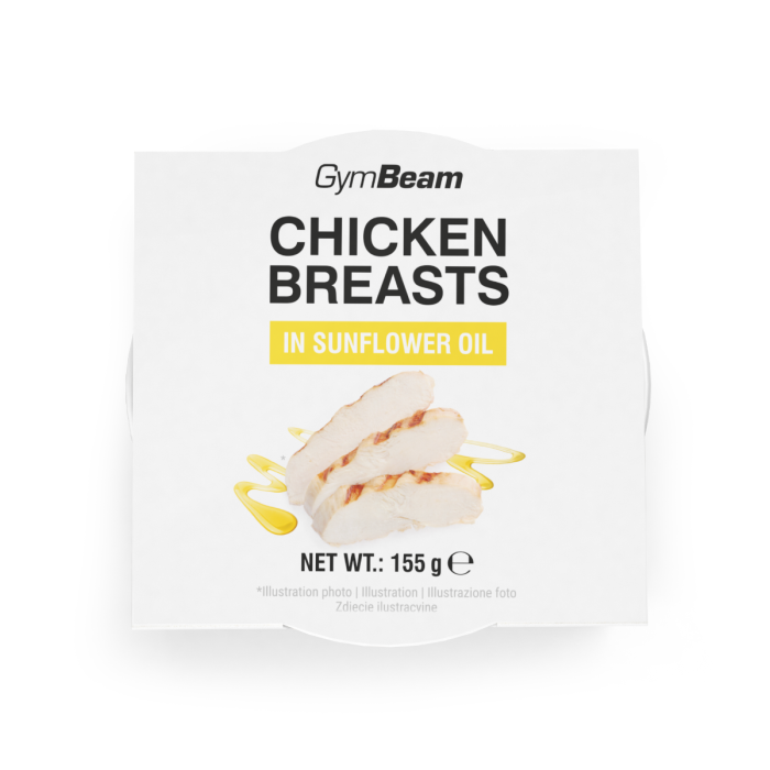 GymBeam Kuracie prsia v slnečnicovom oleji 12 x 155 g
