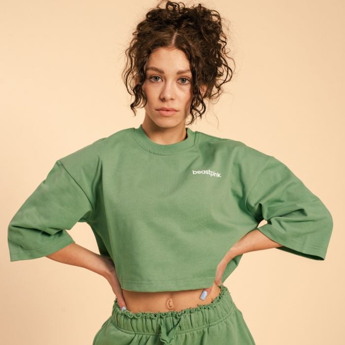 BeastPink Dámske tričko Cropped Serenity Olivine XSXS BeastPink Dámske tričko Cropped Serenity Olivine XSXS