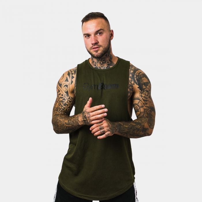 Gym Beam Tielko Cut Off Military Green  XXL Gym Beam Tielko Cut Off Military Green  XXL