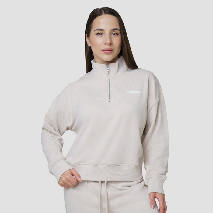 GymBeam Dámska mikina 1/2 Zip Agile Desert XLXL GymBeam Dámska mikina 1/2 Zip Agile Desert XLXL