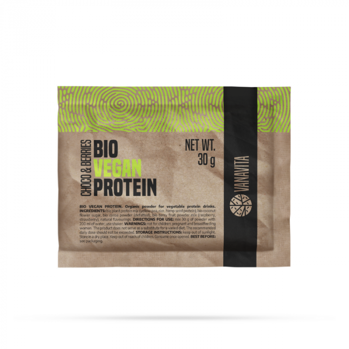 VanaVita Vzorka Bio Vegan Protein 200 x 30 g čokoláda & bobule