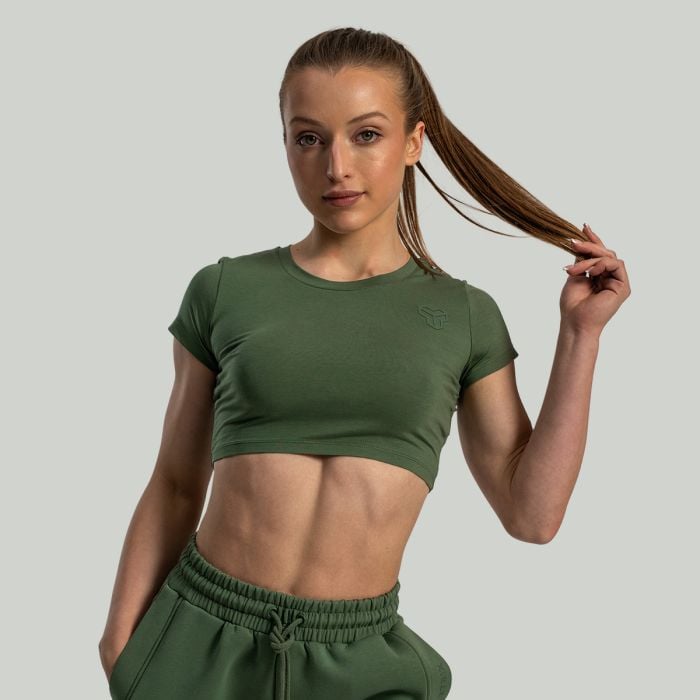 STRIX Dámske tričko Essential CropTop Cedar Green XSXS STRIX Dámske tričko Essential CropTop Cedar Green XSXS