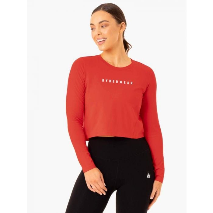 Ryderwear Dámske tričko Long Sleeve Top Foundation Red L Ryderwear Dámske tričko Long Sleeve Top Foundation Red L