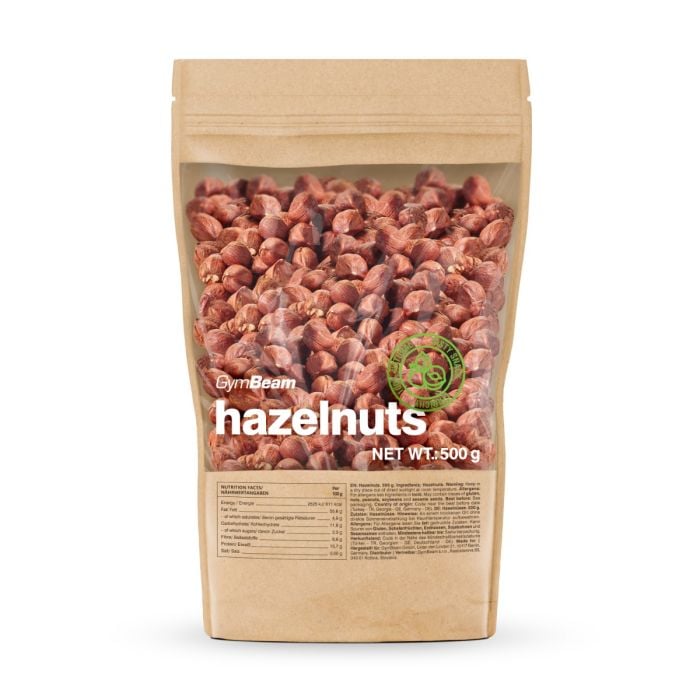 GymBeam Hazelnuts 500 g bez príchute