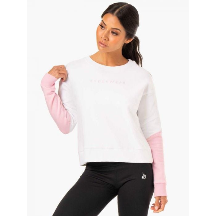 Ryderwear Dámska mikina Hybrid Pullover White Pink  XLXL